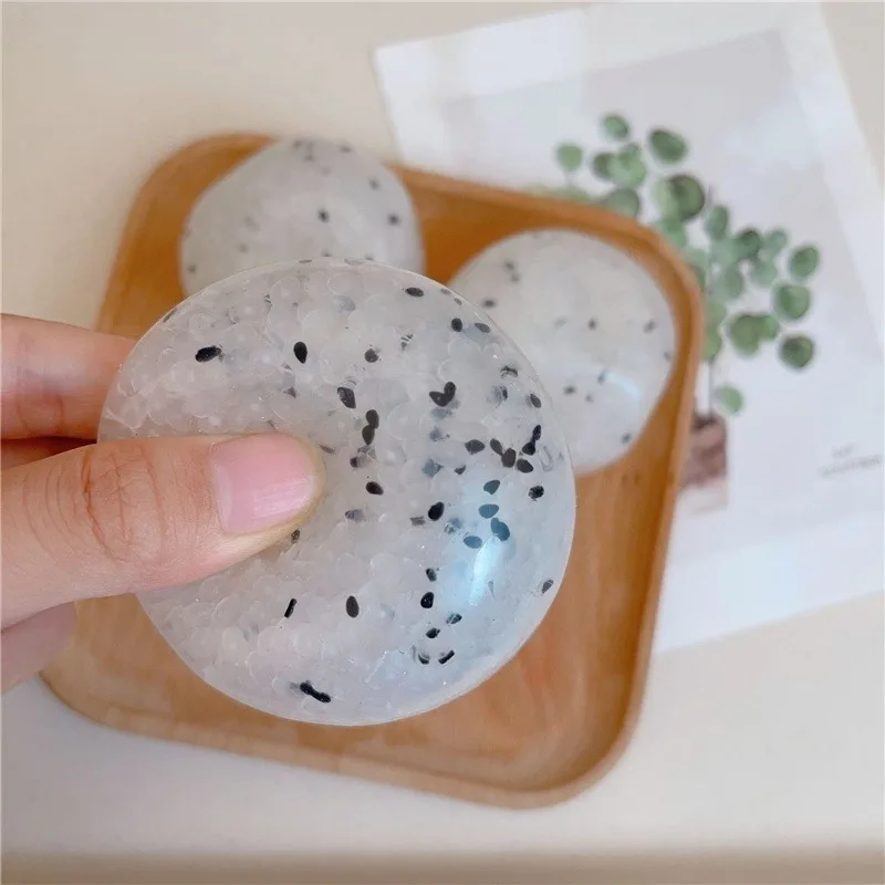 Simulated Rice Grain Squeeze Ball Grain‑Filled For Crinkling Sound Moldable Tactile Hand Gadget For Daily Mood Adjustment Toy