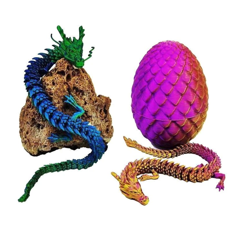 Dragón chino impreso en 3D, articulaciones de cuerpo completo, muebles móviles para el hogar, decoración, adorno que vale la pena coleccionar, juguetes creativos