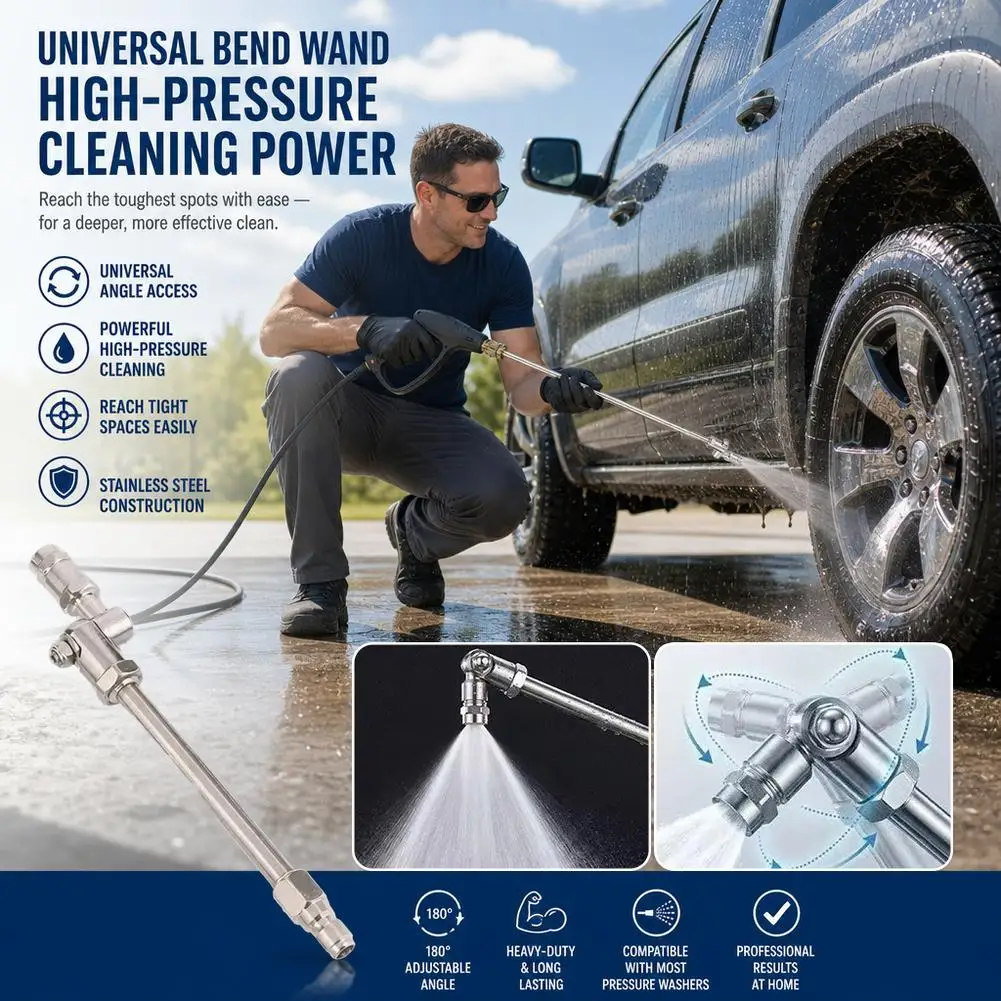 Angle Adjustable Air Conditioner Cleaning Wand With 1/4" Quick Plug For High Pressure Washer Gun Sprayer 25° Fan image 5