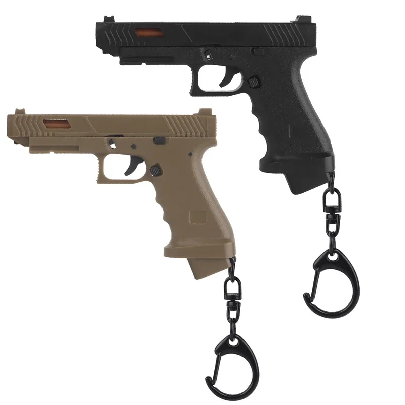 TTI G34 Model Keychain Portable Decorations Tactical Pistol Shape Keychain Hunting Gun Weapon Realistic Model Keyring Toy