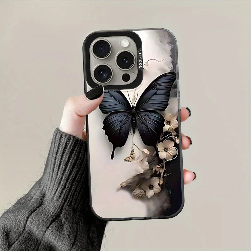 

Beautiful butterfly phone box fpr iPhone 16 Pro 15 Pro 14 13 12 11 XS 14 PRO MAX 16 plus 14Pro 12pro Soft Shell back cover