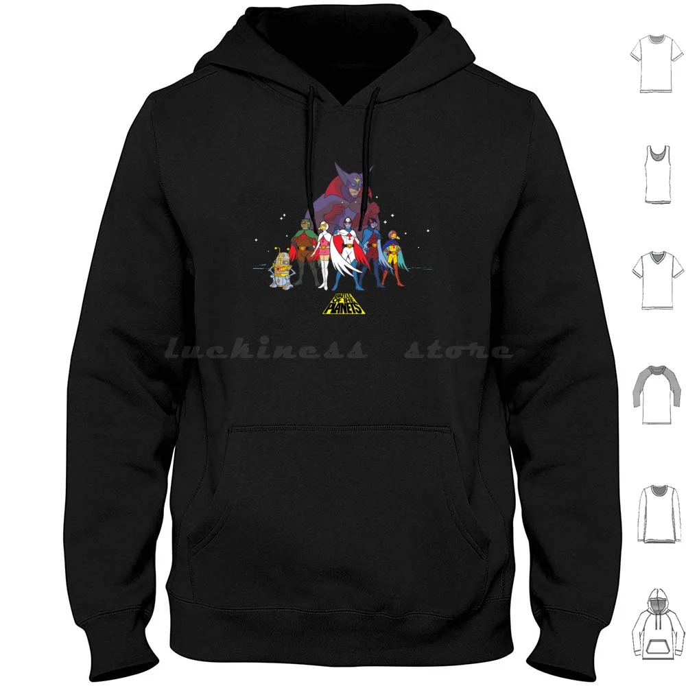 

Толстовка с капюшоном Battle Of The Planets-Group из хлопка с длинными рукавами Битва Альберты Битва Альберты Битва Альберты