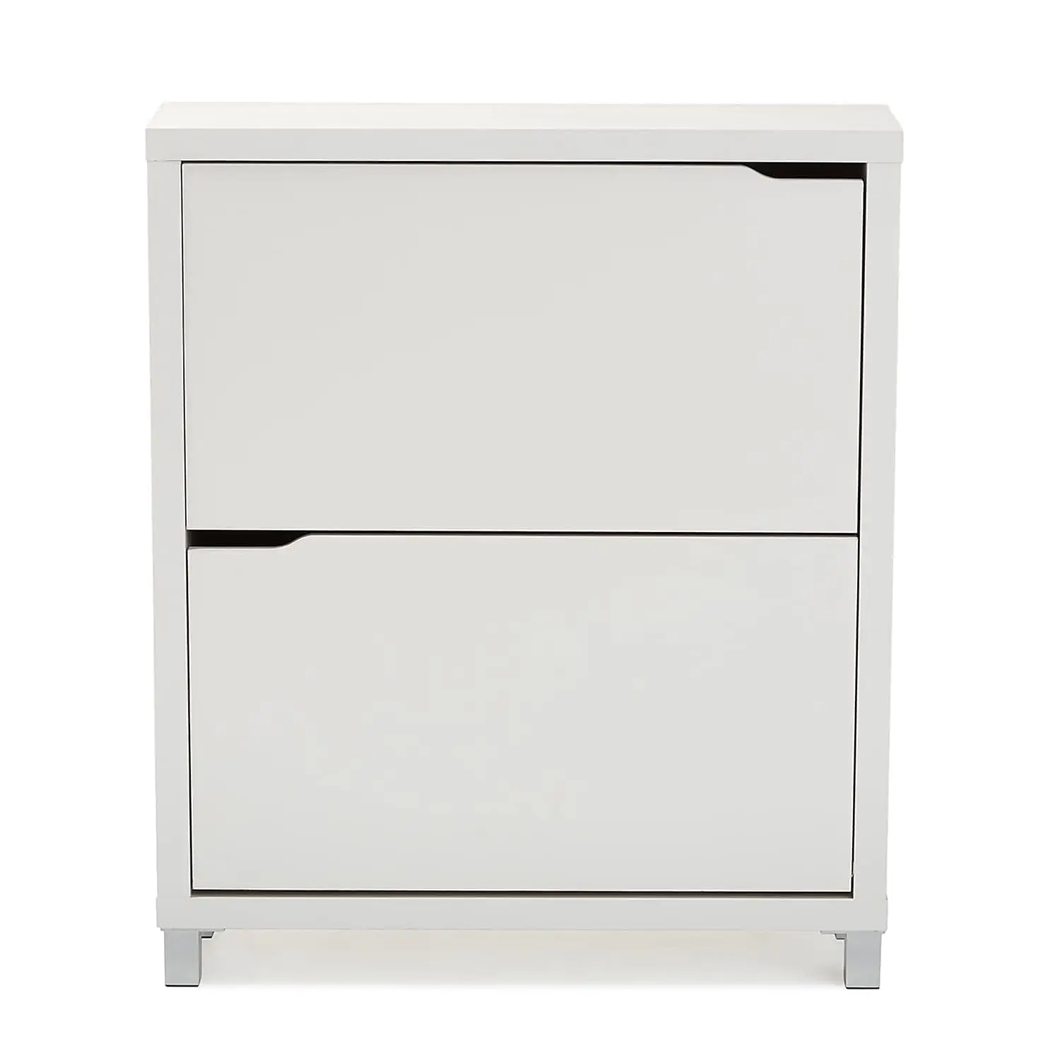 Modern 2 Shelf Shoe Cabinet, 37