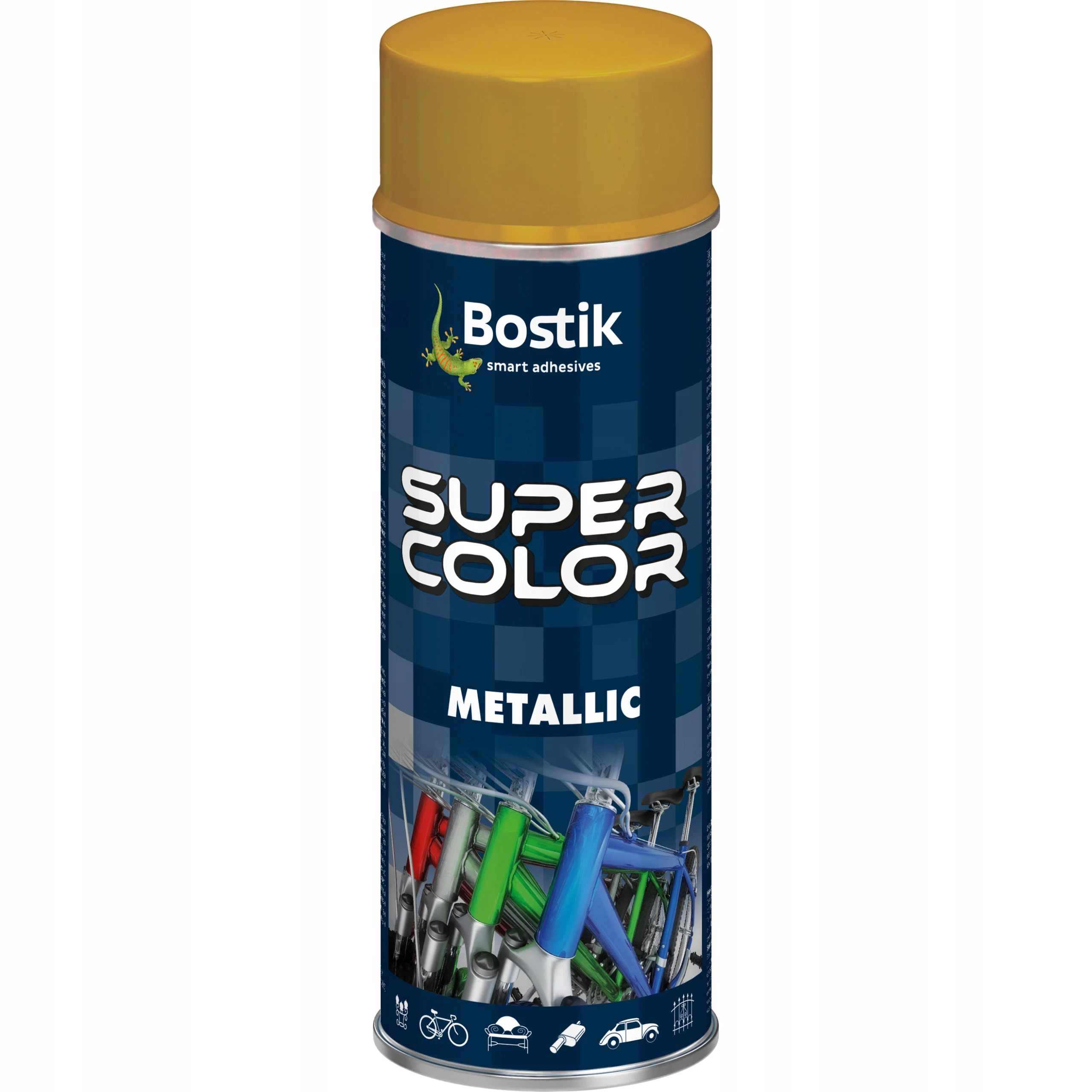 Bostik Super Color Metallic spuitverf gouden glans 400ml