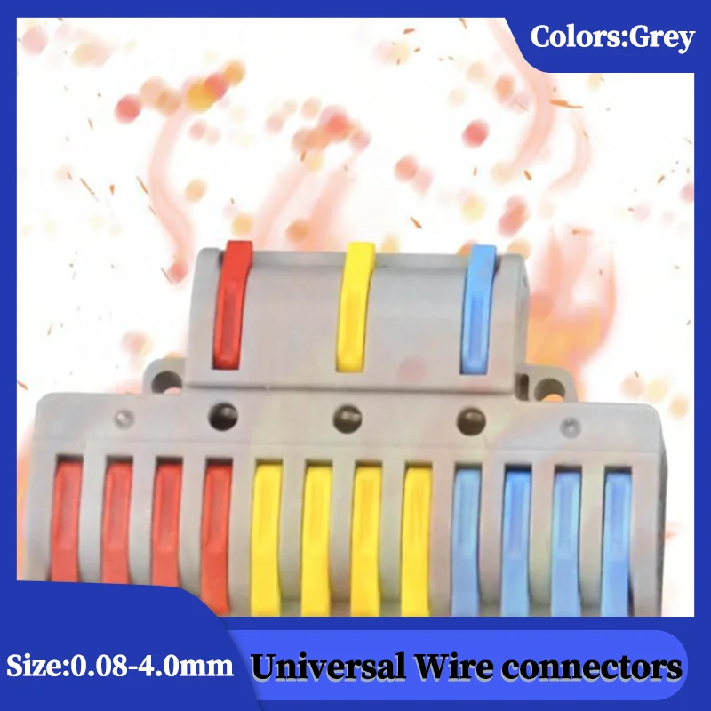 

2 Push-in Conductor Terminal Quick Universal Wire Connectors Compact Splicing Wiring Cable Connection 0.08-4.0mm 1~100pcs