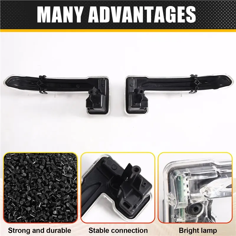 Dependable-1Pair LED Turn Signal Lights Side Mirror Markers 261F66394R 261F16813R For Renault