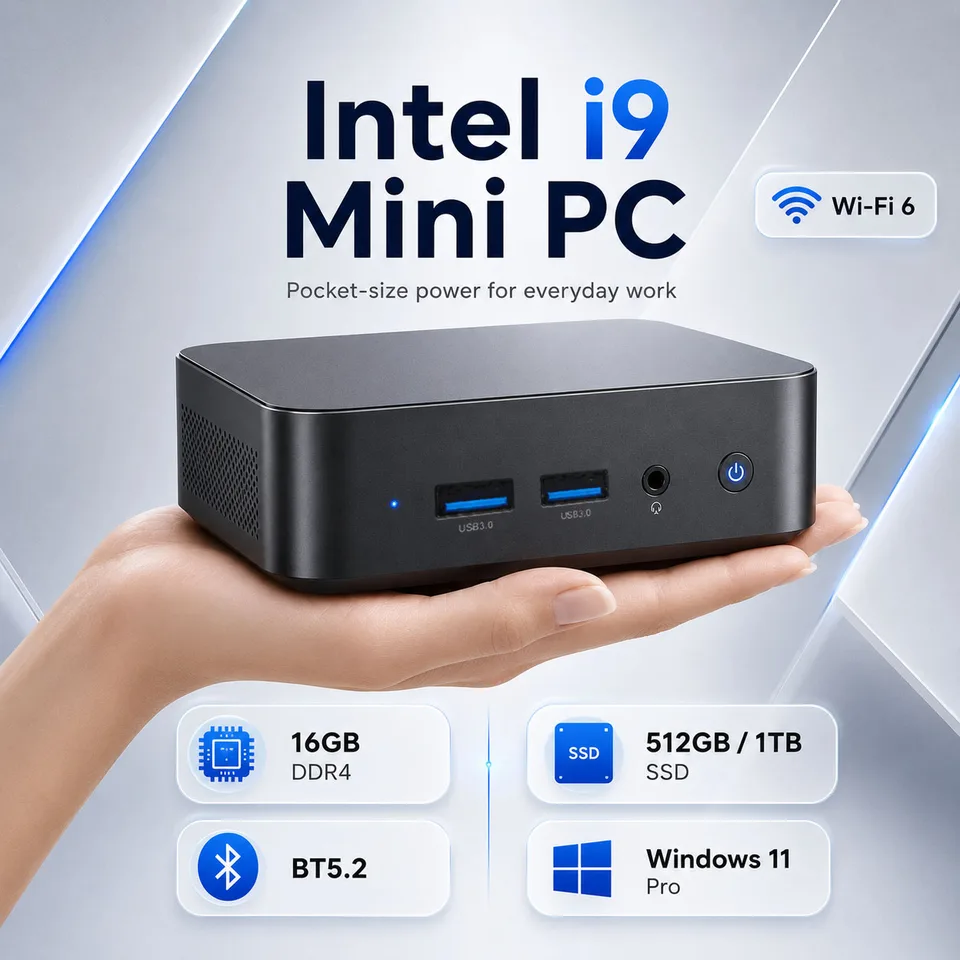 미니 게이밍 PC 윈도우 11 인텔 코어 i9 10980HK 16GB/32GB 램 1TB SSD WIFI 6 BT5.2 4K HD 미니 게이밍/사무/학습용 PC 썸네일 7