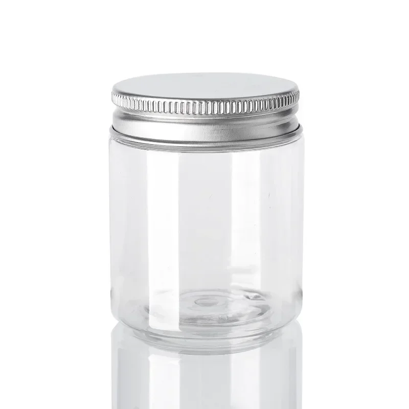 5Pcs 30/50/60/80/100ml Storage Jars Clear Aluminum Cap Plastic Jar with Lids Cream Powder Pot Travel Skincare Cosmetic Container