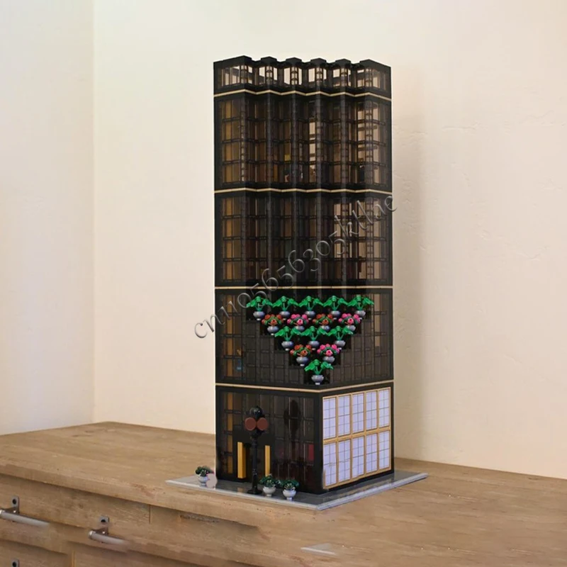 4480 أجزاء MOC مدينة عرض الشارع وحدات شفافة ناطحة السحاب نموذج العمارة بنة الاطفال تجميع الطوب اللعب الهدايا #6