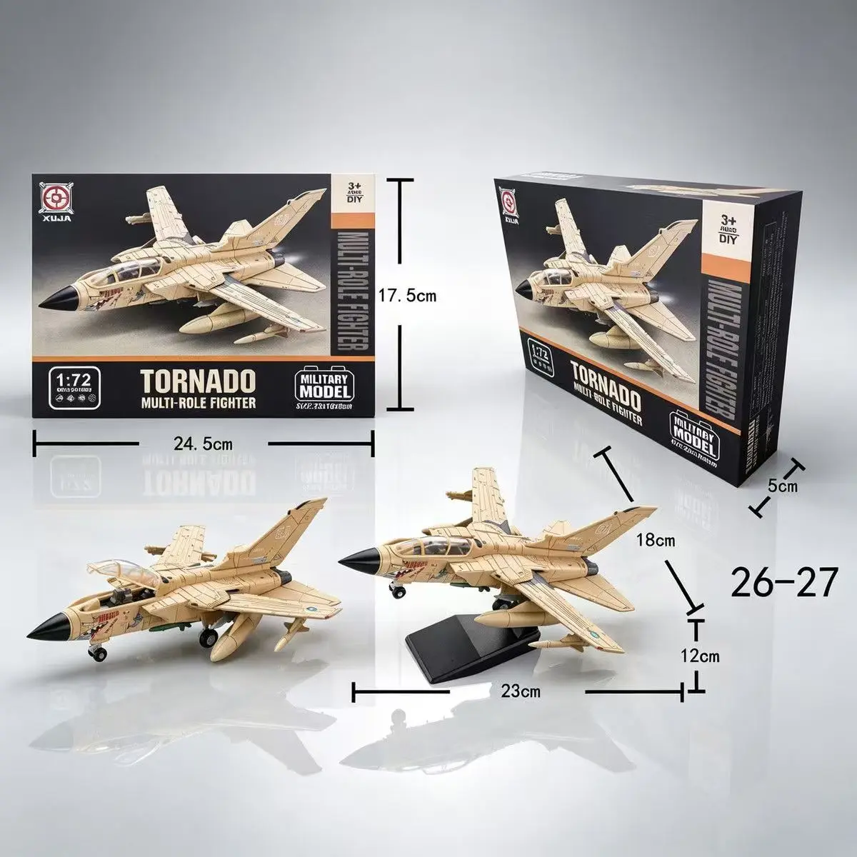 New 1:72 Scale ABS Tornado Multi-Role Fighter Aircraft Creative Military Series Building Blocks Fighter Miniature Airplane Model