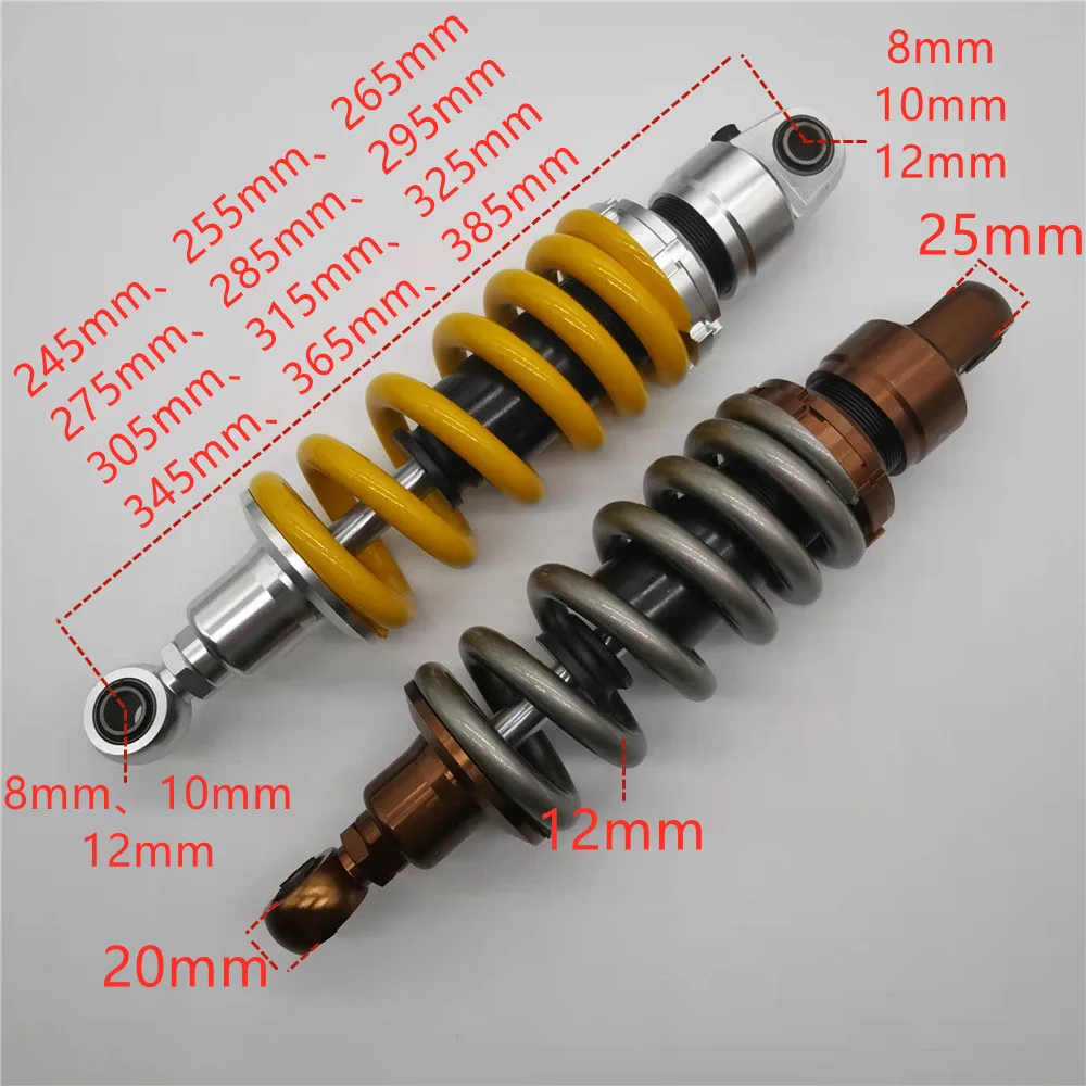 1 PCS 12mm spring 245mm/265mm/285mm/305mm/325mm Motorcycle Shock Absorber For Yamaha XJ6N