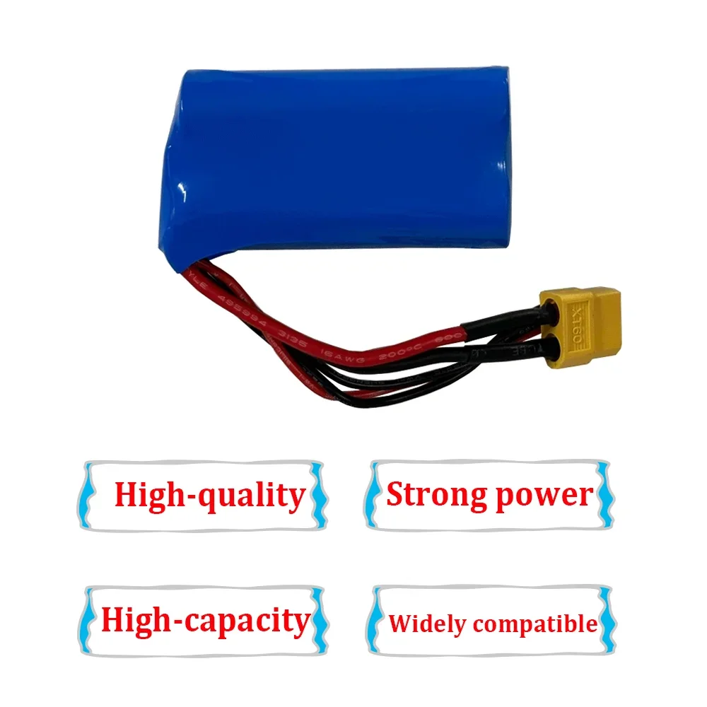 7.4V 3000mah Rechargeable Li-ion Battery Pack 18650 2S1P,For Camera Electric Toy LED Lighting Backup Power Built-in BMS