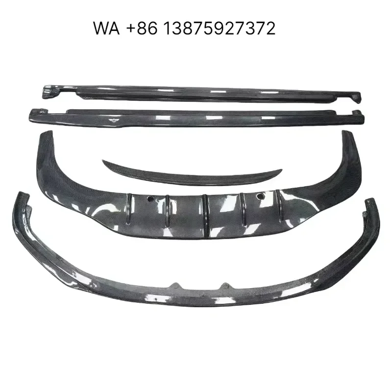 Wmwmnu Carbon Fiber Body Kit Front Lip Splitter Rear Diffuser Side Skirt Wing Spoiler for Continental GT 2015-2017
