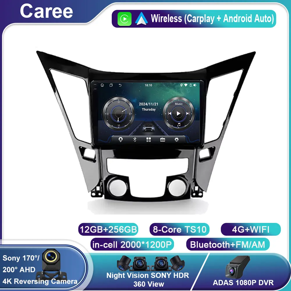 

Android 14 For Hyundai Sonata 6 YF 2009 - 2014 Multimedia Car Monitor Lettore Auto radio TV Vehicle GPS Navigation Dash Cam HDR