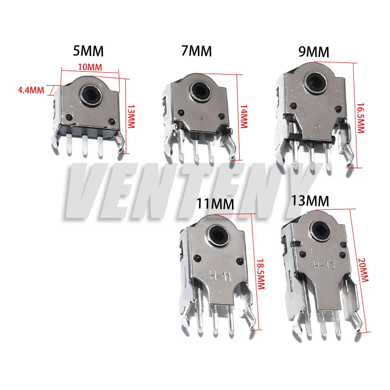 10PCS Mouse Encoder 5MM 7MM 9MM 11MM 13MM Rolling Switch Roller Encoder 5H 7H 9H 11H 13H Mouse Navigation Mouse Connector