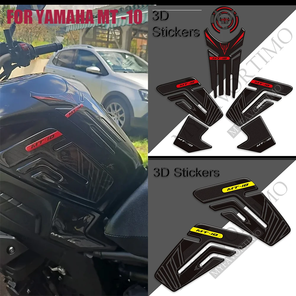 Stickers For Yamaha MT10 FZ10 FZ MT - 10 MT-10 SP Motorcycle Tank Pad Grips Gas Fuel Oil Kit Knee Protector Hyper Naked Decals