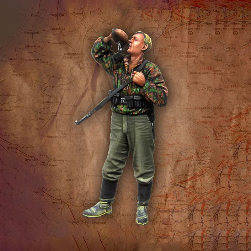 

1/35 фигурка из смолы, неокрашенная модель, военная тема, (1 человек) в разобранном и неокрашенном виде GK