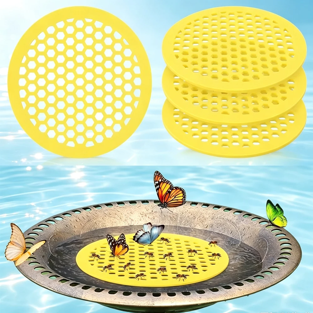 Outdoor Garden Floating Bee Island Waterer Bee Insect Drinking Tray Essential Beekeeping Setups Luring Insect Water Island Tray