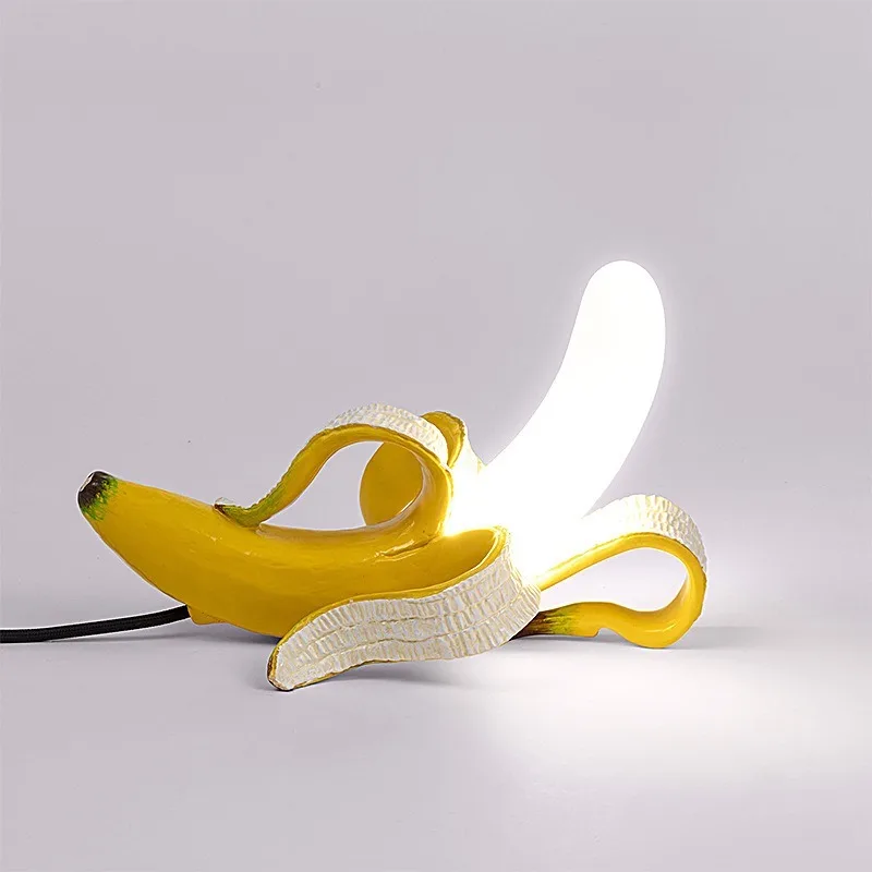 LED Banana Desk Lamp Creative and Simple Design for Home Living Room Study Room Bedroom Bedhead Night Light Decoration Lighting