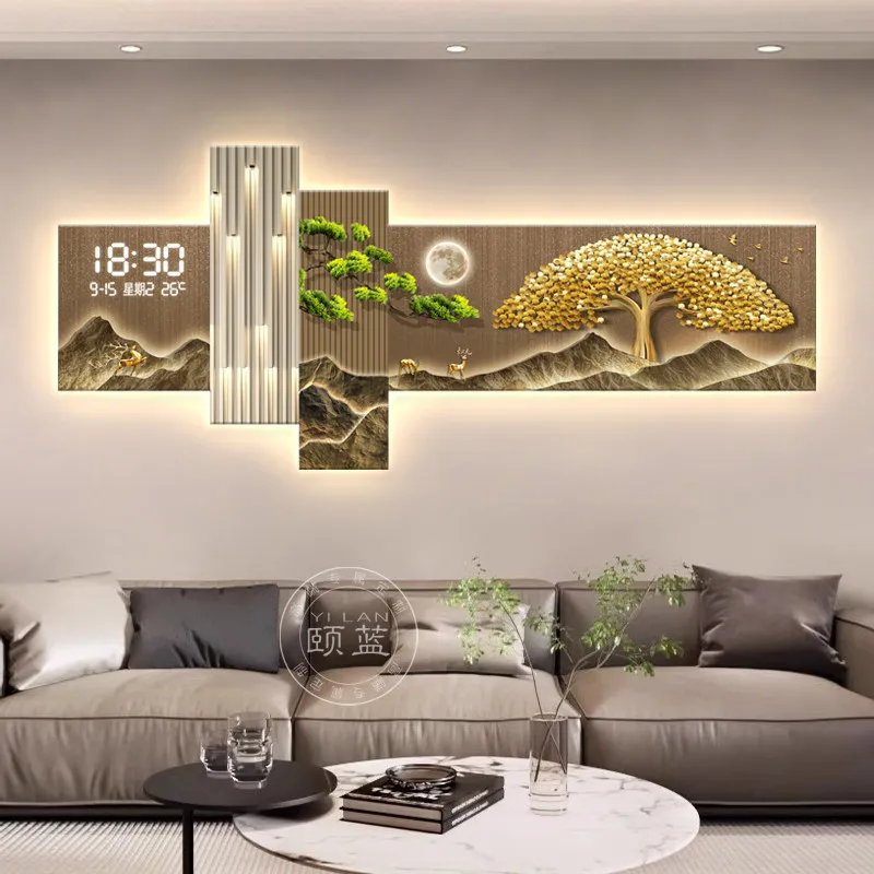 Luxury Living Room Wall Clocks Aesthetic Design Fashion Silent Creative Wall Watch Art Mural Digital Reloj Ornaments Home Decor