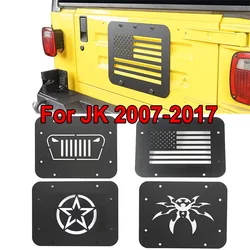 Aluminum Car Rear Door Tailgate Air Vent Decoration Cover For Jeep Wrangler JK 2007-2017 Spare Tire Carrier Delete Filler Plate