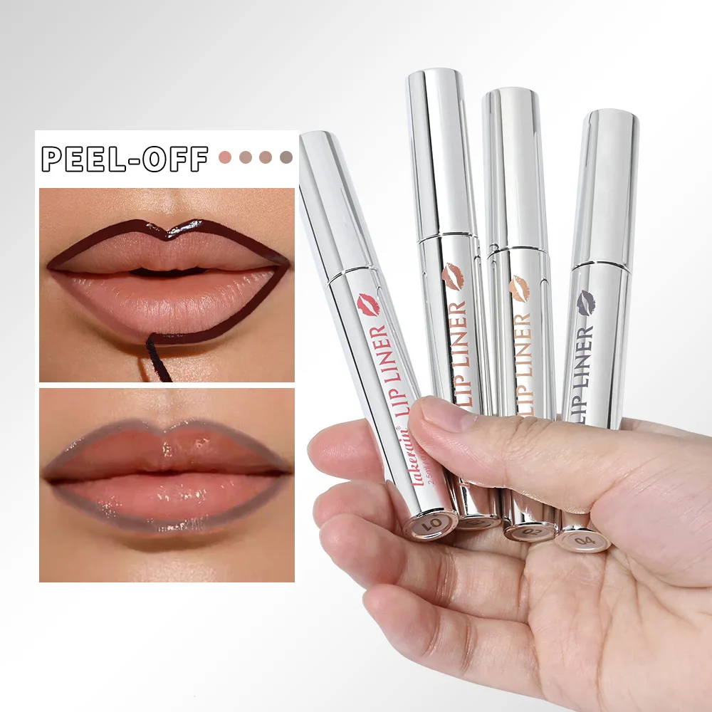 Lakerain Peel Off Lip Liner Matita labbra impermeabile a prova di sbavature Colore a lunga durata Non sbiadisce Idrata Nutrire il trucco del contorno delle labbra