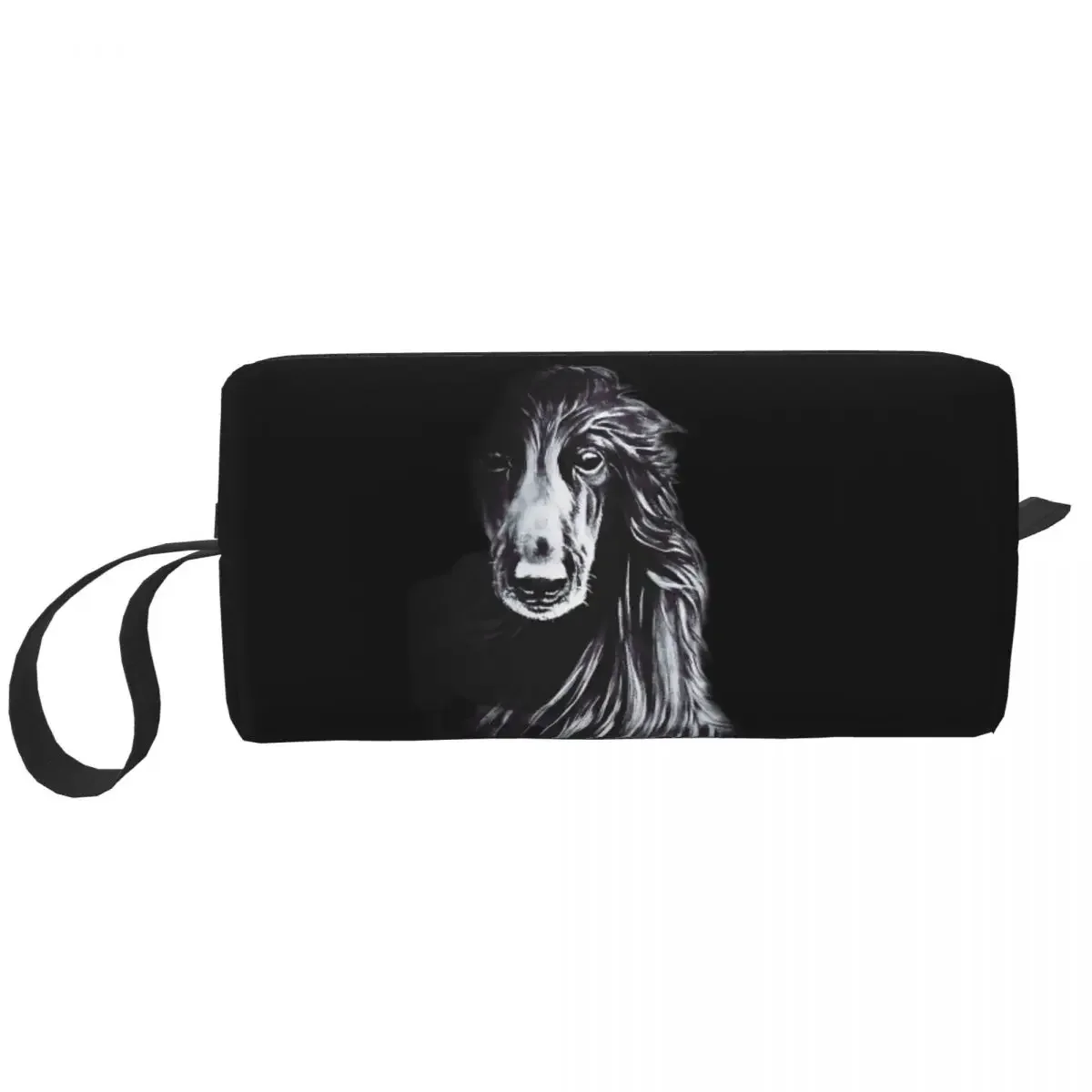 Afghan In Shadows Black Afghan Hound Pencil Cases Pen Bags Pen Box Pencil Pouch For Boys Girls Students Stationery Makeup Bag