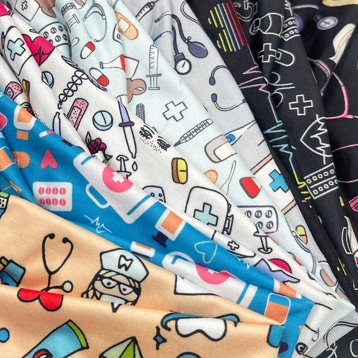 Damen-Krankenschwester-Stirnbänder mit Knopf, breite Stirnbänder für Masken, rutschfest, elastisch, Ohrenschutz, Geschenk für Ärzte, Schweißband, Haarband – Detail 2