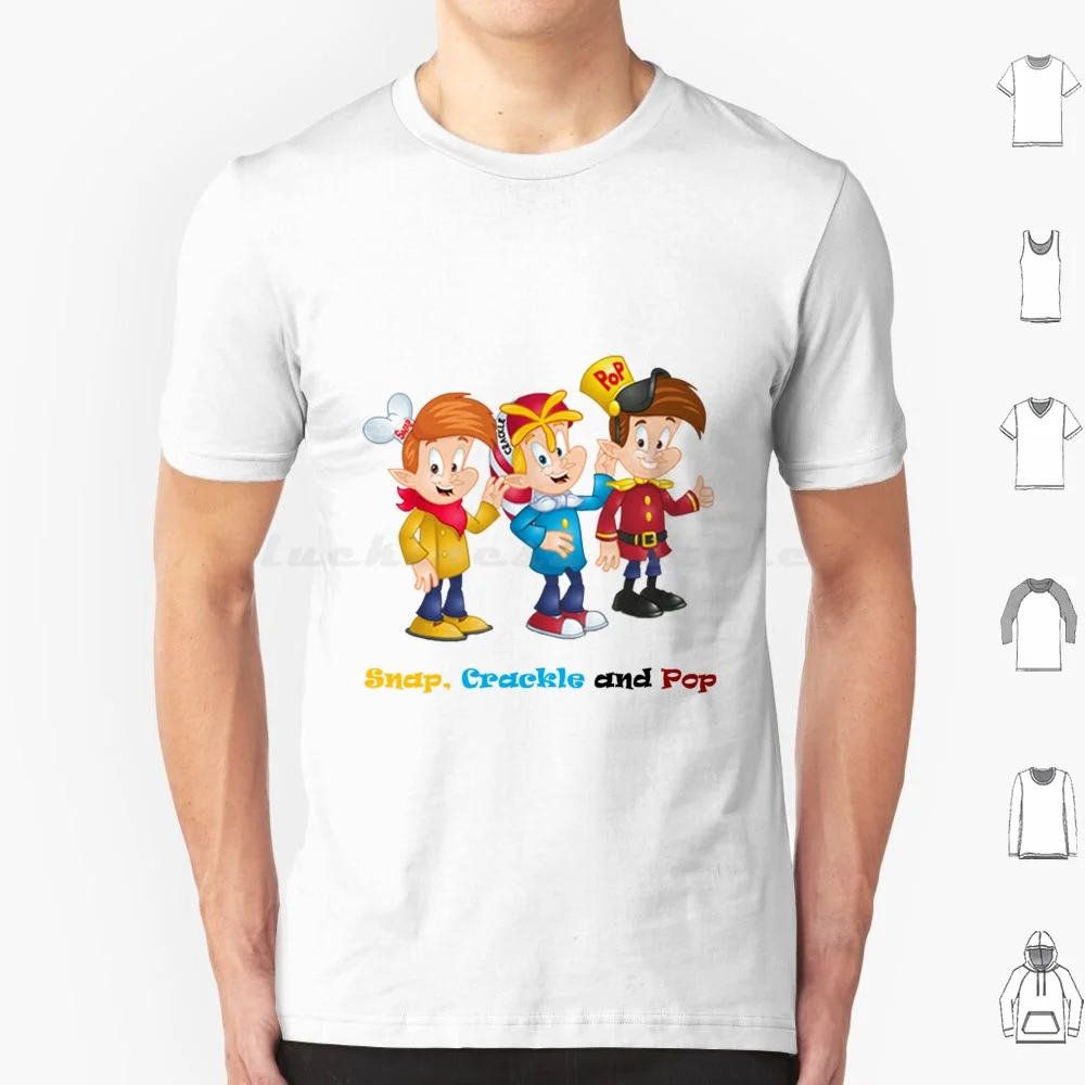 

Футболка Snap, Crackle And Pop, большой размер, 100% хлопок, Snap Crackle And Pop Crackle Pop, мультяшные талисманы, завтрак, еда, рис