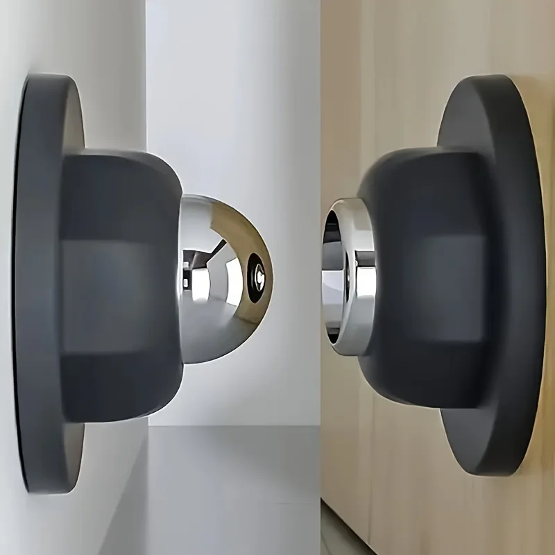 1set Soft Magnetic Door Stop - Easy Installation, Adhesive Mounting | No Drilling, Suitable for Home & Office, door closer