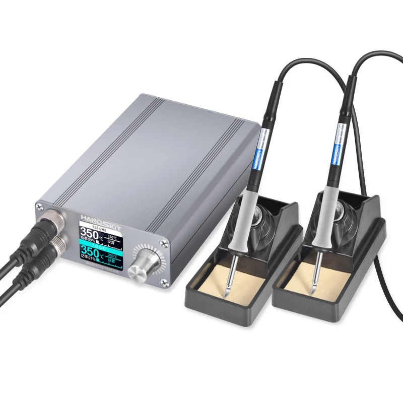 T12-X2A Digital Soldering Station With Dual Handles OLED Display STM 32 Chip Auto-Sleep Energy Conservation for Rework Repair