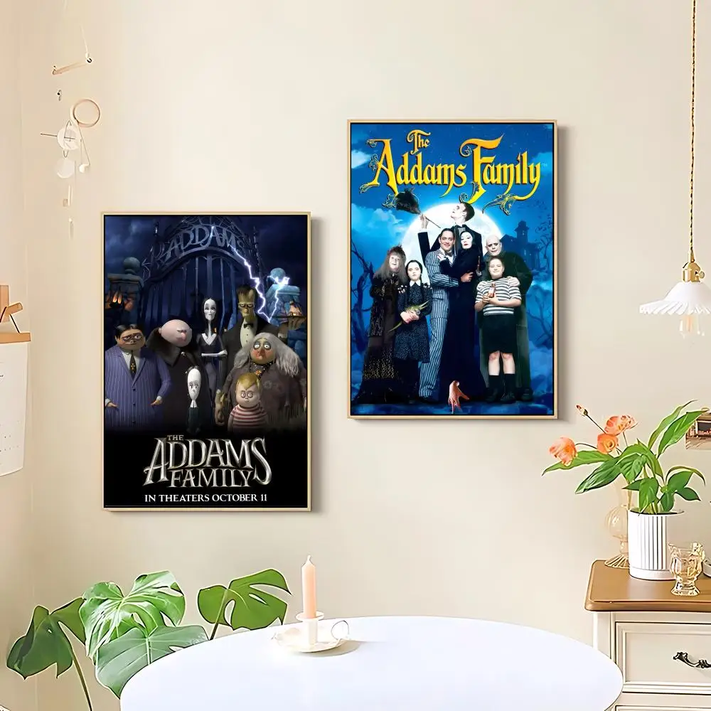 Movie The A-Addams F-Family Poster HD art sticky wall waterproof home living room bedroom bar aesthetic decoration