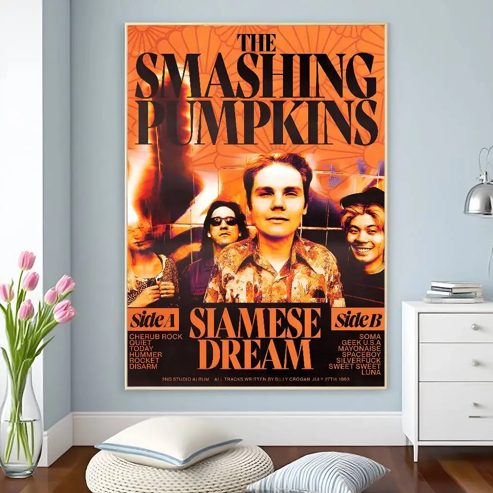 ملصق Band The S-Smashing Pumpkins عالي الدقة ملصقات مقاومة للماء ذاتية اللصق ديكور متعدد الاستخدامات للمنازل والحانات والفنادق المزيد