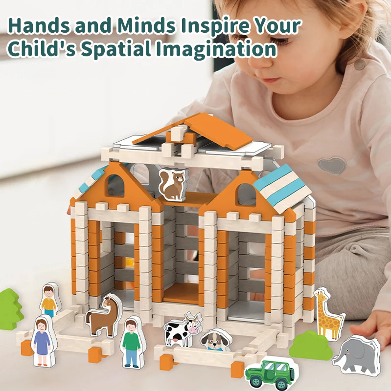 Mini DIY Bricks Building Model Toys Mini House Building Toys Children Puzzle Toys Facilitate Kids Brain Imagination Develop Toys