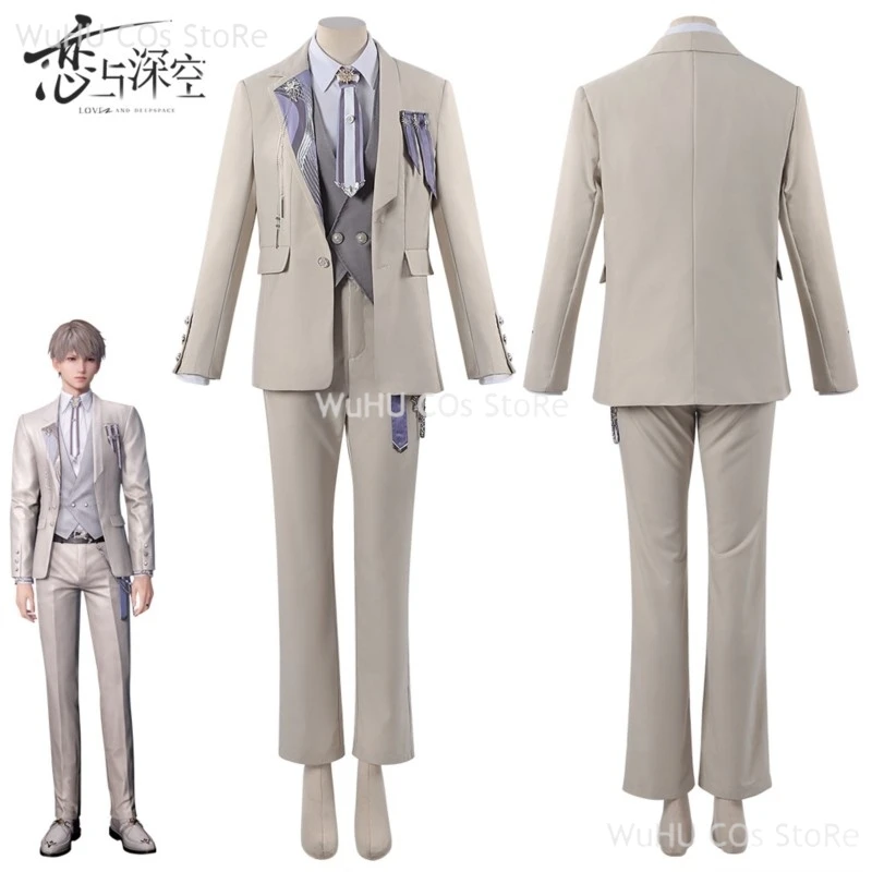 Game Love And Deepspace Rafayel Cosplay Suit Wig Rafayel Birthday Party Men Halloween Cos Letters From The Stars Coaplay Costume