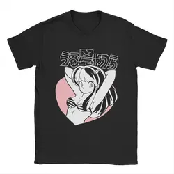 Urusei Yatsura Lum T Shirts for Men Cotton Creative T-Shirts Round Neck Anime Tee Shirt Short Sleeve Tops Plus Size