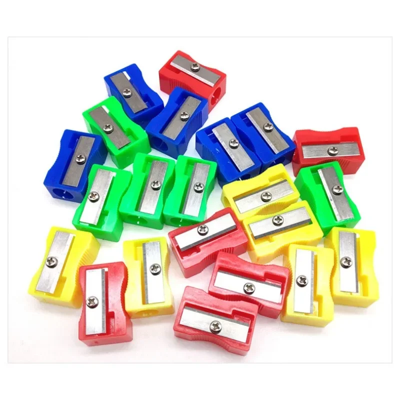 1/5/12 PCS/lot Kawaii Mini Plastic Pencil Sharpener Rectangle Cutter Knife Portable Candy Color School Supplies Stationery