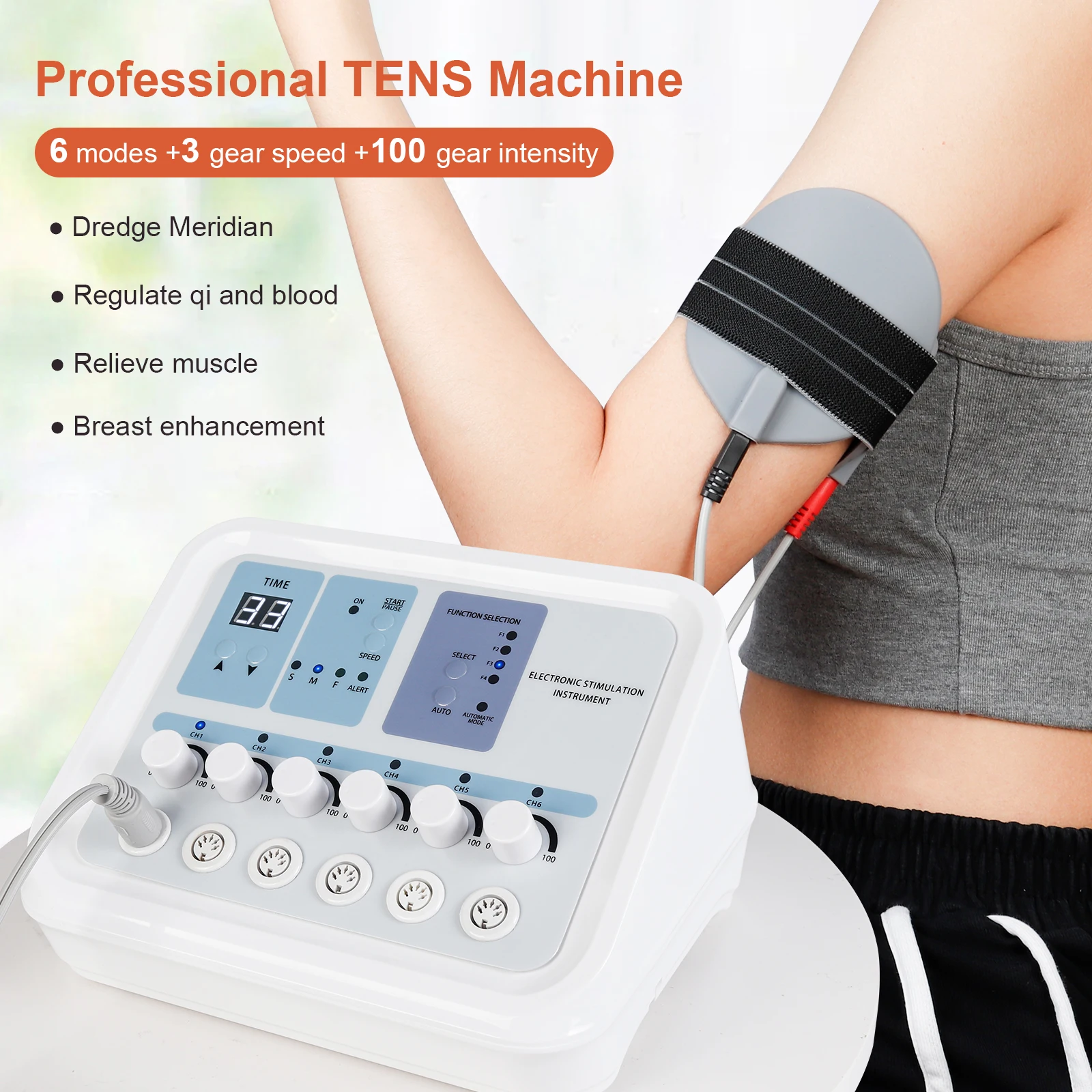 

Electrostimulation Machine TENS Massager Dredge Meridian Weight Loss Machine Muscle Stimulator Breast Enhancement
