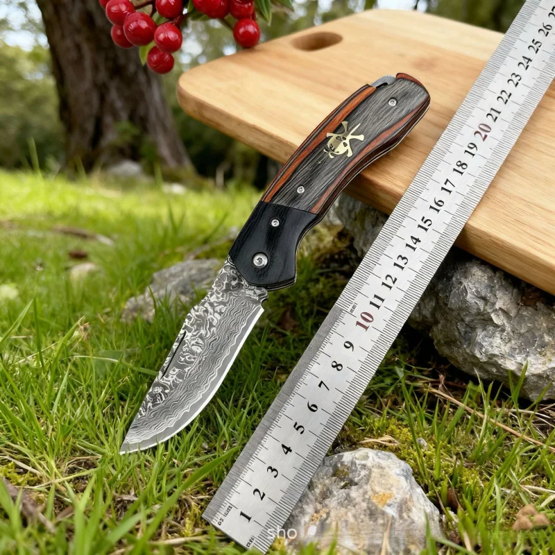 

Карманный нож из дамасской стали, портативный инструмент для резки фруктов высокой твердости, кемпинг