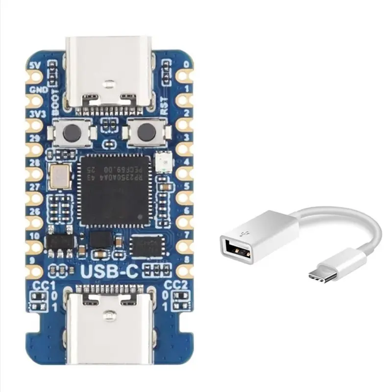 RP2350A USB-C Dev Board MCU Mini Development Board For Raspberry Pi RP2350A Built-In Temperature Sensor With Converter
