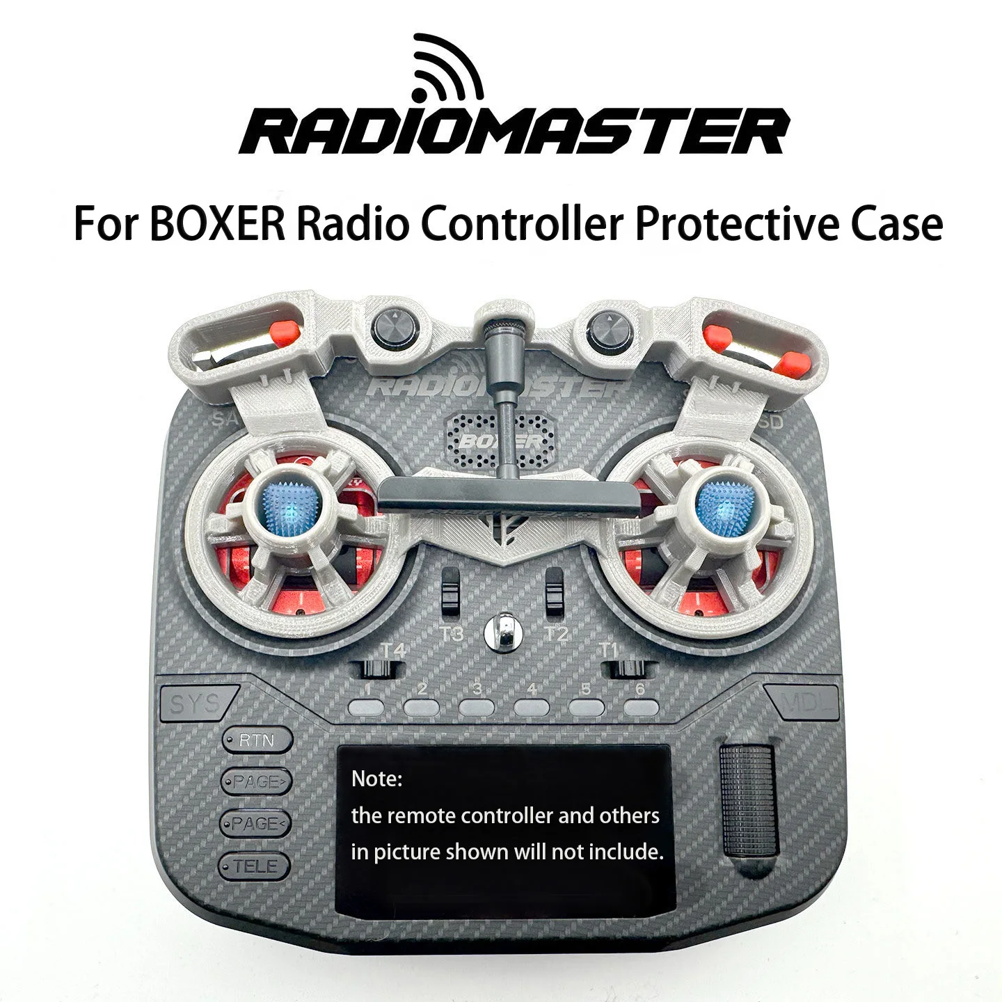 3D Printed Joystick Protector for Radiomaster Boxer | FPV Remote Controller Stick Guard with Antenna Storage Hole