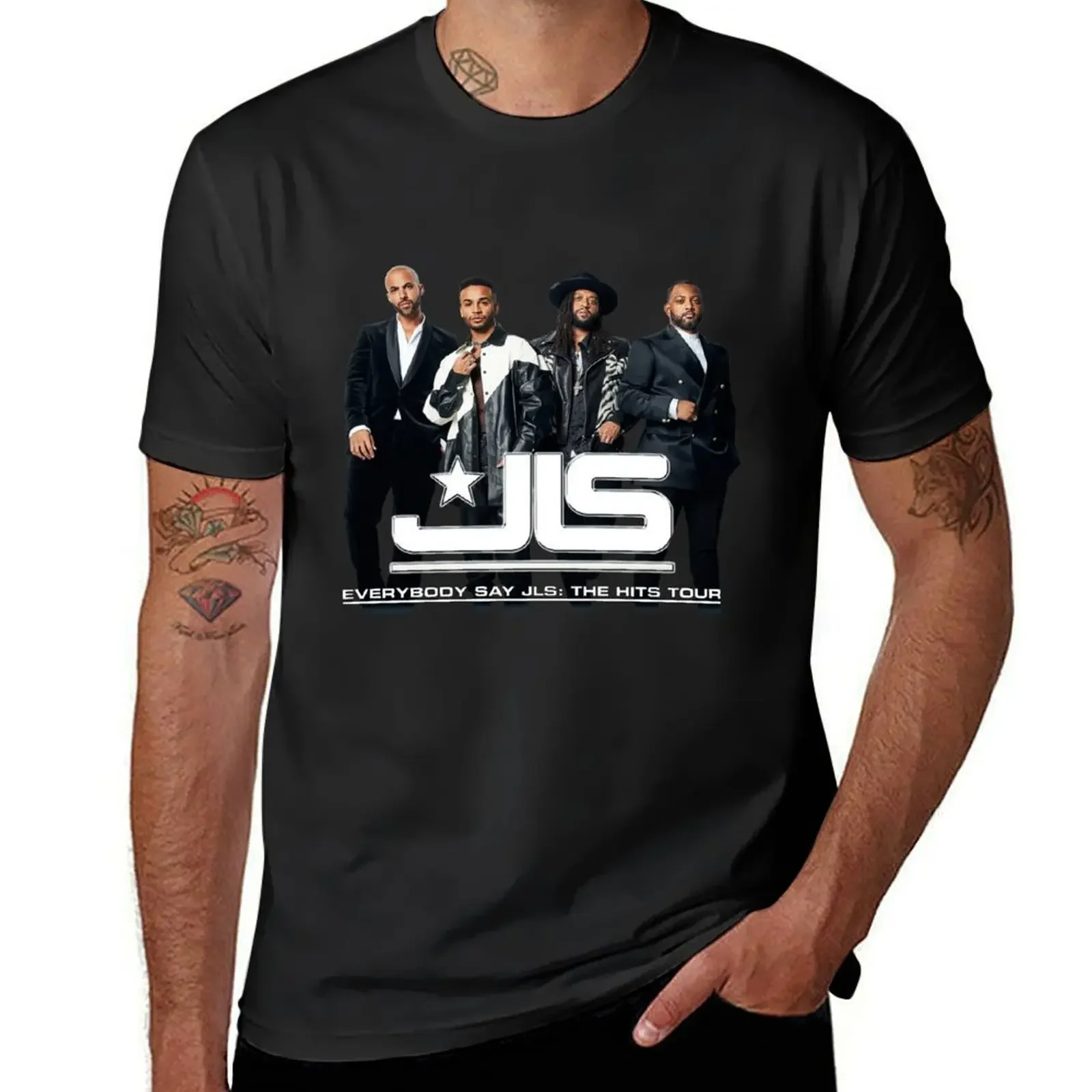 jls band retro 2 T-Shirt vintage graphic tee cute clothes tops men t shirt