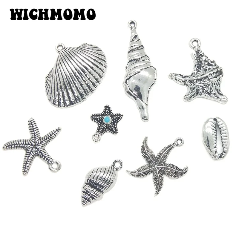 

New Fashion Retro Zinc Alloy Shell and Conch Series Charms Pendants for DIY Earring Pendant Jewelry Accessories