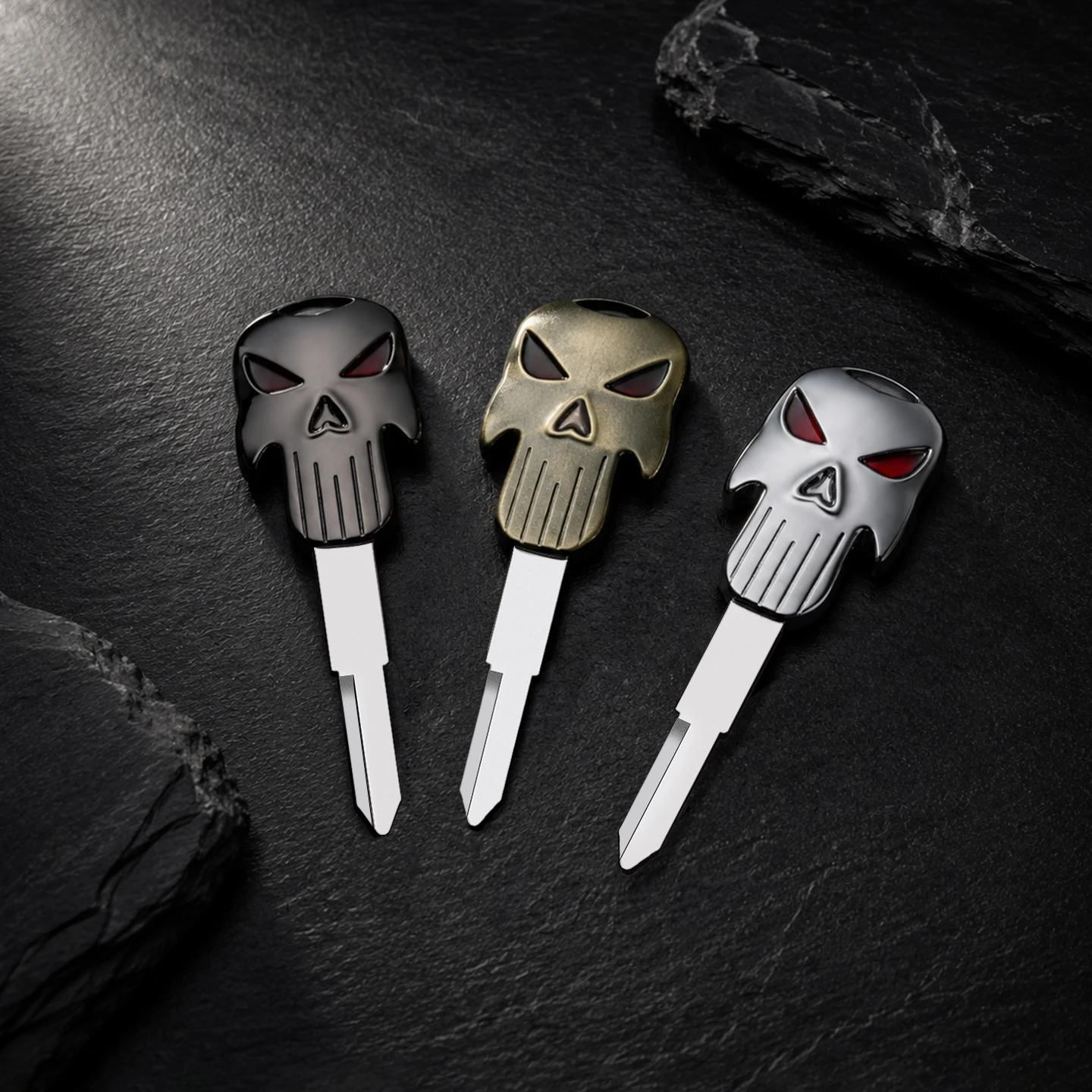 For Honda CB 400 CBR250/350  CB500/500S CBR125R CBR600F3 Innova Lead Motorcycle key embryo Skull Key Decoration