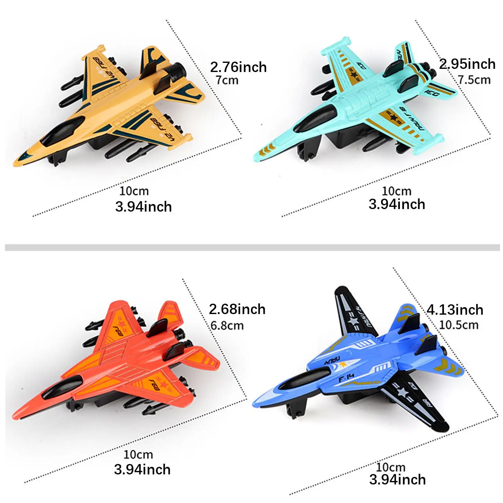 4 peças de modelos de aeronaves de liga de metal, mini modelo de avião de liga, modelos de avião para crianças e adultos,