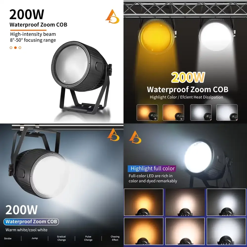 AICPOSE Wholesale Price 200W Waterproof Zoom COB Par Light Outdoor Party Event Stage LED Blinder Cob Par Light