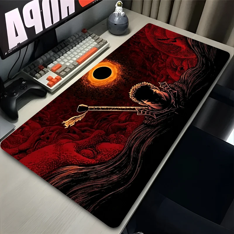 Popular Mouse Pad B-BERSERK E-sports Players Mousepad Gamer Keyboard Pad 90x40cm Office Computer Mouse Mat Rubber Anime Desk Mat