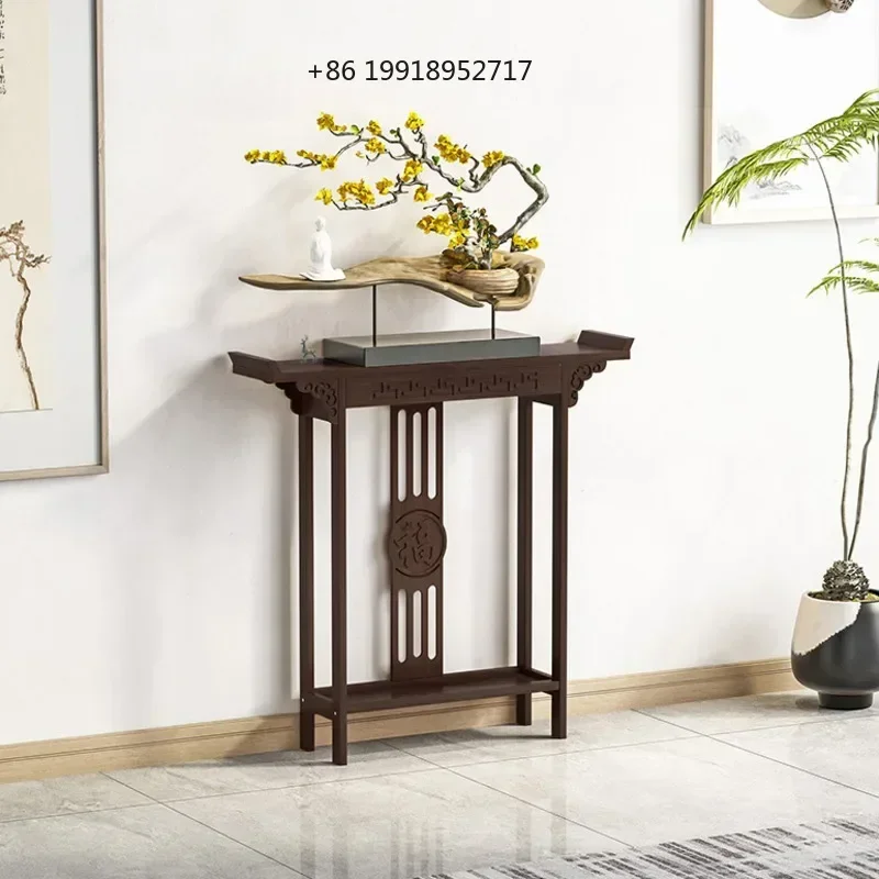 New Chinese Style Super Narrow Porch Desk Long Modern Contracted Wall Reliant Case Desk JJ479