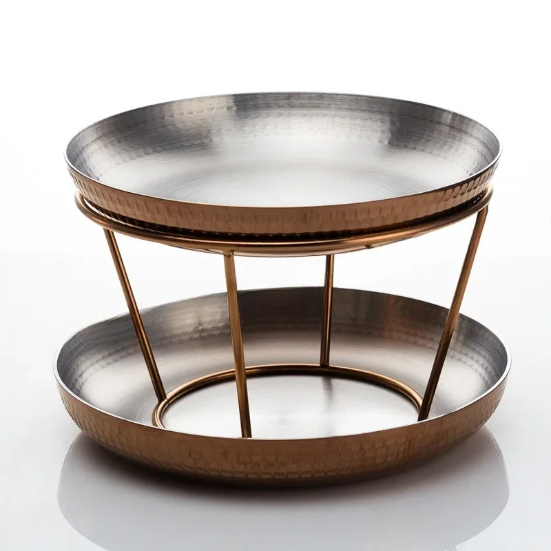 

Stainless steel seafood plate double-layer oyster shrimp and crab plate chilled Japanese sashimi tower