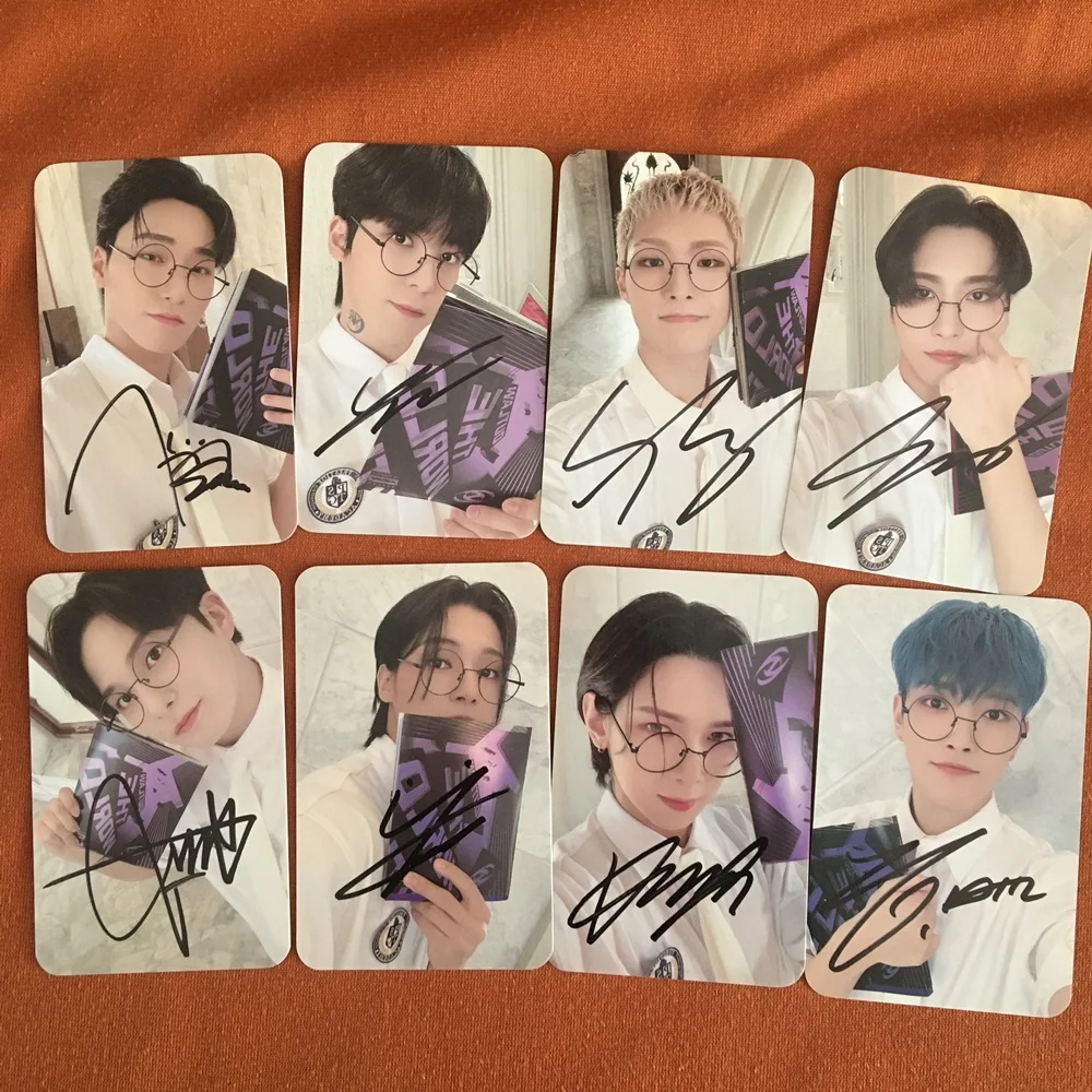 Cartões fotográficos oficiais assinados autografados ATEEZ The
